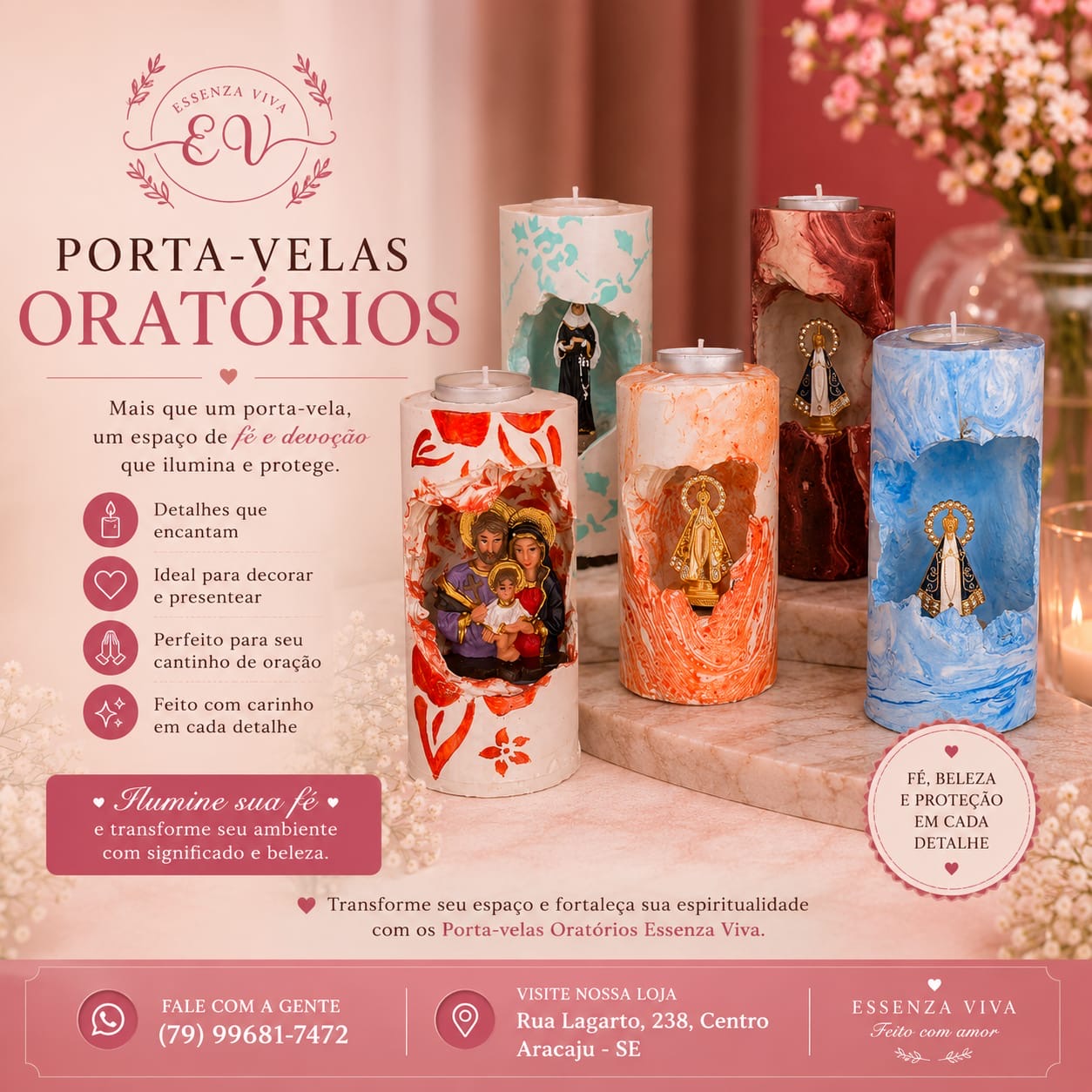 Porta vela oratório