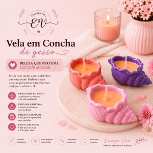 Vela na concha de concreto