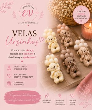 Vela ursinhos balões